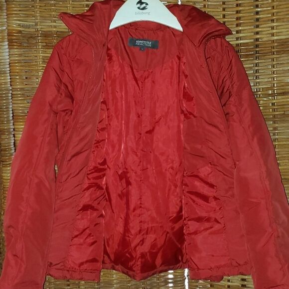 Kenneth Cole Reaction Down Puffer Red Jacket L - Picture 7 of 11